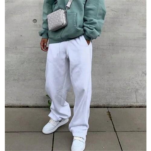 Dark wind trend womens fashion closed elastic waist and foot zipper sweatpants womens loose casual pants DLzk769