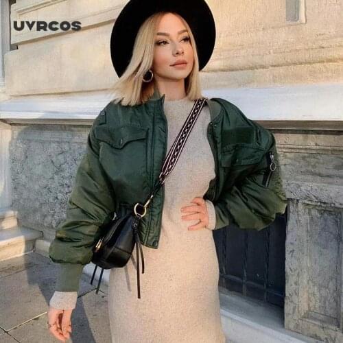 2021 stylish lady autumn winter za green short jackets women fashion long sleeve zipper bomber jacket outwear womens coa