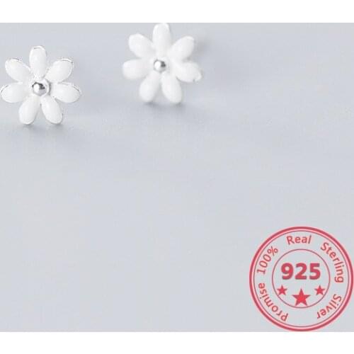 100% 925 Sterling Silver Stud Earring For Women Man Hollow Flower Silver Rose Gold Color Lovers Engagement Jewelry Ear hook