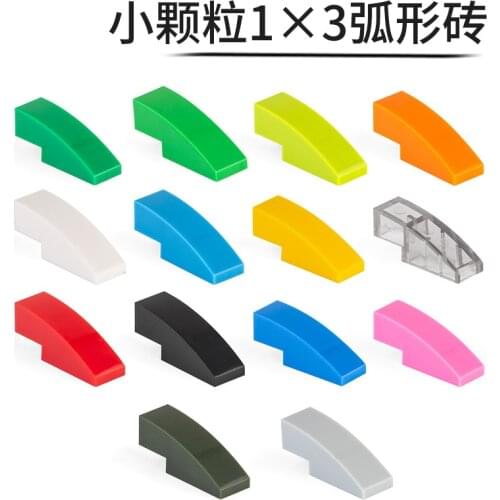 100g Bulk Parts 1x3 Arc Brick Curved Inclined Plane Bricks Building Blocks MOC Figures Model Assemble Toys for Children 50950
