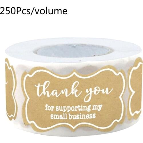 250pcs Thank You for Supporting My Small Business Stickers Handmade Baking Label