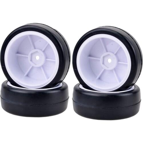 4PCS RC Car Tyres 12mm Hex Hub Set Fit for 1/10 RC On-Road Car