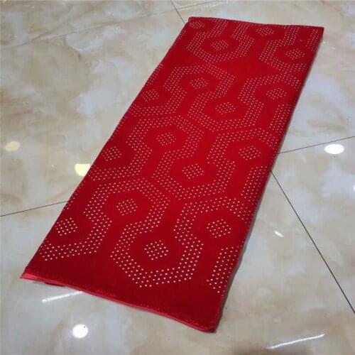 5yards/pc) Nigerian Velvet Lace Fabric With Stones red High Quality Lace African Lace Fabric For Wedding Dress French Net Lace