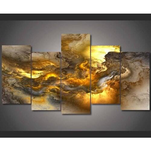 Abstract fantasy home decoration 5d diy diamond painting 5 pcs resin square drill full diamond embroidery triptych Cross Stitch