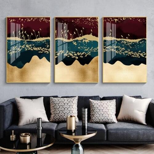 Abstract Golden Fish Impression Plankton Canvas Painting Modern Home Decoration Picture for Living Room Bedroom Wall Art Decor