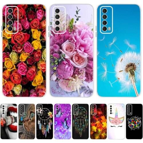 For Huawei P Smart 2021 Case Silicon Soft Painted Coque Funda on Huawei Psmart 2021 PPA-LX2 6.67" Phone Case Shoockproof Bumper