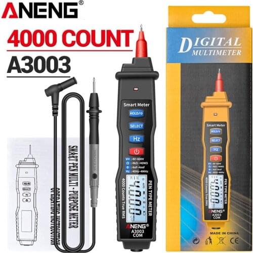 ANENG A3003 Digital Pen Multimeter Professional 4000 Count Smart Meter with NCV AC/DC Voltage Resistance Capacitance Tester Tool