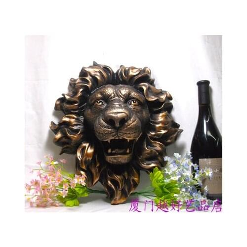 JINQIANBAO DECORATION ANIMAL LION HEAD WALL HANGING FOUNTAIN WATER BAR EUROPEAN DECORATIVE RESIN CRAFTS SETTING PROPS DIES