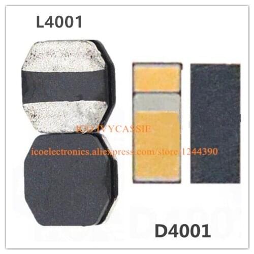 For iPad 6 air2 LCD Back light boost coil inductor L4001+Backlight Diode D4001 2Pcs/set