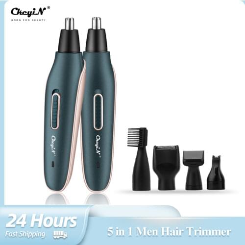 5 in 1 Electric Nose Ear Hair Trimmer Beard Eyebrow Razor Cordless Clipper Groomer Shaver Hair Trimmer Set Moustache Cleaning
