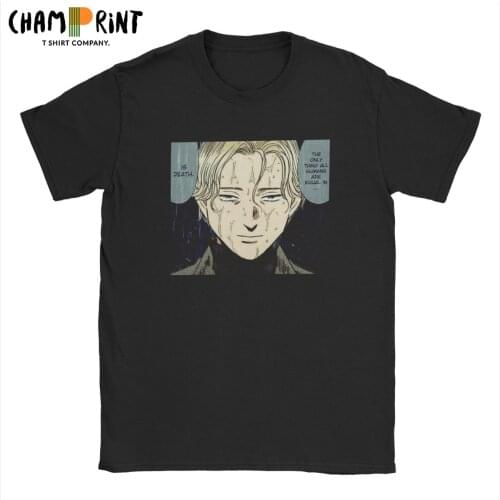 Monster Johann Naoki Urasawa T-Shirts for Men Cool Cotton Tees Round Collar Short Sleeve T Shirt New Arrival Clothing