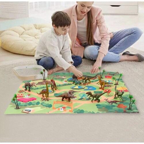 Play Mat Gym Mat Dinosaur Toy Action Figure Dino Park Realistic Dinosaur Model Tyrannosaurus Rex Educational Toys Kids Gifts