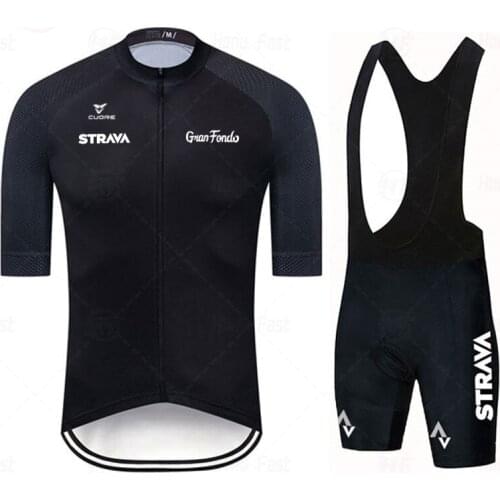 STRAVA Cycling Set Mens Cycling Jersey Short Sleeve Bicycle Cycling Clothing Kit Mtb Bike Wear 2021 Triathlon Maillot Ciclismo