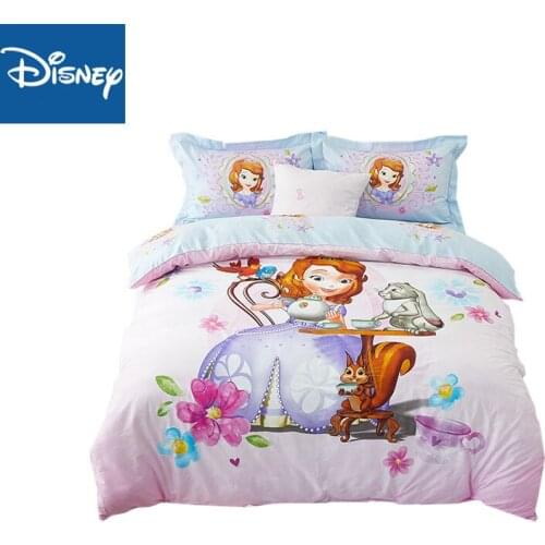 Disney princess Sophia queen size comforter bedding set single 3-5 pcs for girls children bed 3d printed duvet/quilt covers