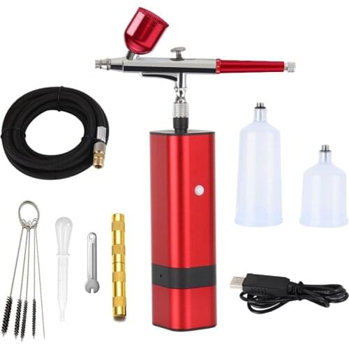 RIBO 32PSI Wireless Mini Airbrush Compressor High Capacity For Temporary Tattoo Sunless Tanning Beauty Salon