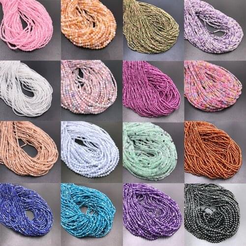 45Types 2/3/4MM Natural Stone Fine Bead Micro Faceted Gemstones Round Tiny Beads For DIY Jewelry Making DIY Accessories 15