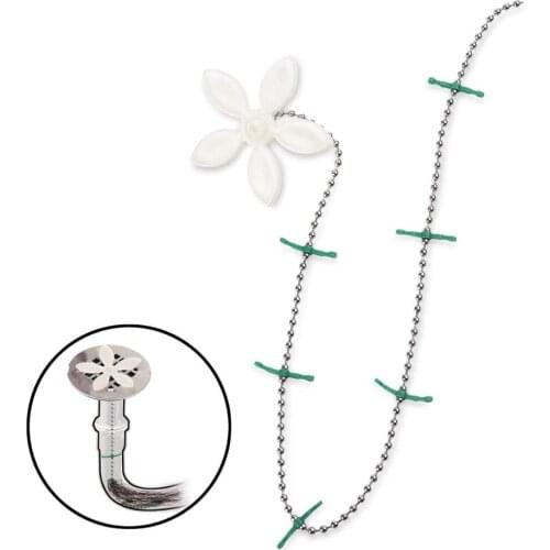 Easy to clean drainage hair cleaning hook chain catcher sink cleaning tool kitchen bathroom floor shower sewer