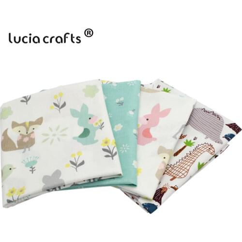 Lucia craft 50*50cm Cotton Cartoon Printed Patchwork Fabric Cloth DIY Sewing Quilting Materials For Kids H0702