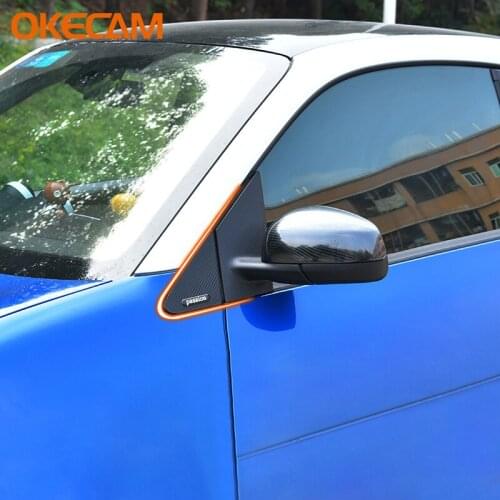 Carbon Fiber Sticker For Mercedes Smart 453 Fortwo Smart 453 Forfour Car Accessories Front Window Exterior Triangle Stickers