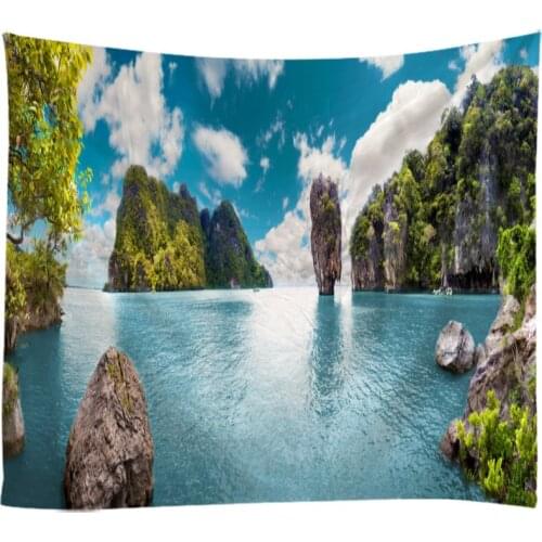 Natural Landscape Tapestry Wall Hanging Cloth Bed Spread Beach Towel Table Cloth YogaMat House Decoration Living Room Decoration