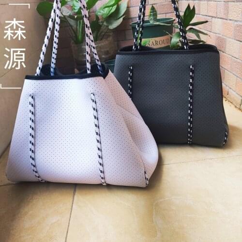 Neoprene Punching Beach Bag Women Handbag Mommy Shoulder Bag Outdoor Sports Female Crossbody Bag Satchel Purses and Handbags sac