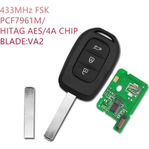 PCF7961M VA2 Remote Car Key Fob for Renault Symbol Logan Sandero Trafic Dacia Duster Logan Sandero 2012 2013 2014 2015 2016