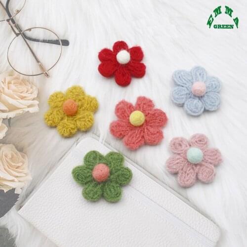 Pompoms Sunflowers for women Bag Ornaments 10pcs cute Lucky Flower for girls Hairpin Diy Material Bag Handmade Accessories