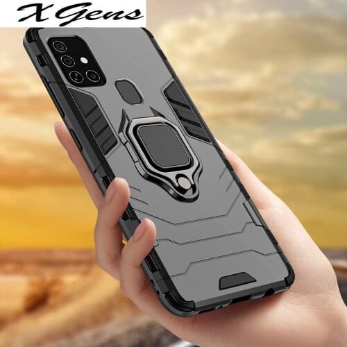 Shockproof Armor Case for Samsung Galaxy A21S Ring Stand Phone Back Cover for Galaxy M31 M21 M11 M12 M30S M01 M31S M51