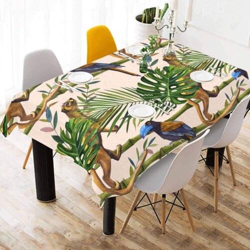 Birds, Leaves Tablecloth Great for Buffet Table Or Parties