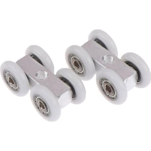 1Pcs/2Pcs 21mm Sliding Door Roller Bathroom Wardrobe Door Hanging Wheels For Furniture Hot