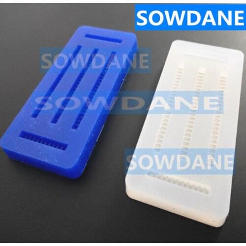 Dental Lab Inverted Silicone Rubber Wax Rim Slim Long Shape Bite Block Individual Mold Base Denture Tray Implant Molding Mould