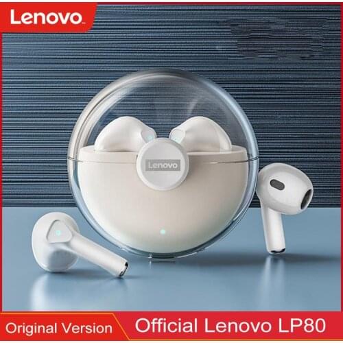 New Lenovo LP40 LP80 TWS Bluetooth Earphone HIFI Sound Headset Mini Wireless Earbuds with Mic for iPhone Xiaomi Sport Headphone