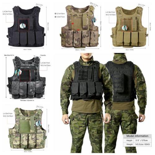 OUTDOORS HUNTING TACTICAL CS MILITARY HUNTING AIRSOFT MOLLE ASSAULT PLATE CARRIER VEST