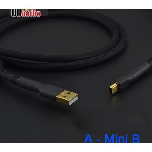 High Quality Dual Magnetic ring A - Mini B USB Cable / Canare L-4E6S Audio-cable for Hifi DAC Amplifier