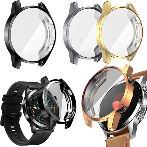 BEHUA Full Tpu Screen Protector Watch Case For Huawei Watch GT 2 46mm 42mm Smartwatch clear Cover Protective shell Shock-Resista