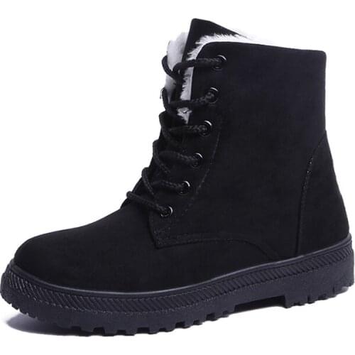 Womens boots winter warm snow boots Rayon Suede boots ankle boots womens winter boots muj plush shoes woman