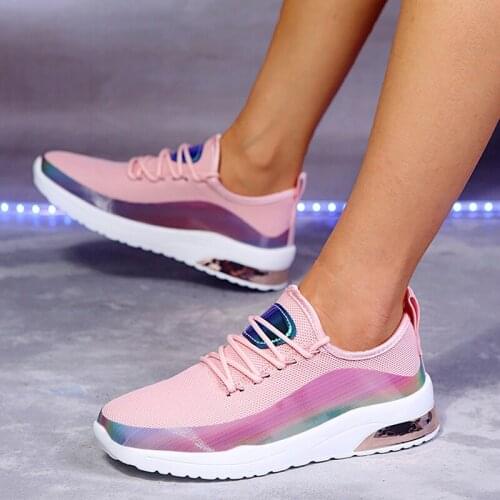 New 2020 Women Sneakers High Quality Leather Suede Air Damping Casual Shoes Non-slip Women Shoes Tenis Feminino