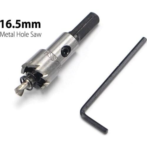 1Pc 16.5mm 0.65" Core Drill Bit Metal Hole Saw High Speed Steel Core Special for HSS Stainless Steel