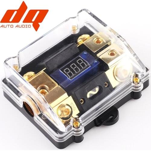 1PCS Universal Car Auto Digital Red LED Voltage Display Vehicles Audio Amplifier 1 In 2 Ways Out 100A 150A Fuse Holder Fuse Box