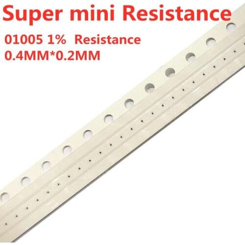 100PCS 01005 SMD Resistor 1k 1.1k 1.33k 2k 2.2k 3.3k 3.9k 4.02k 4.7k 4.99k 6.34k 8.25k 10k 15k 15.8k 20k 22k 27k 39k 47k 51k