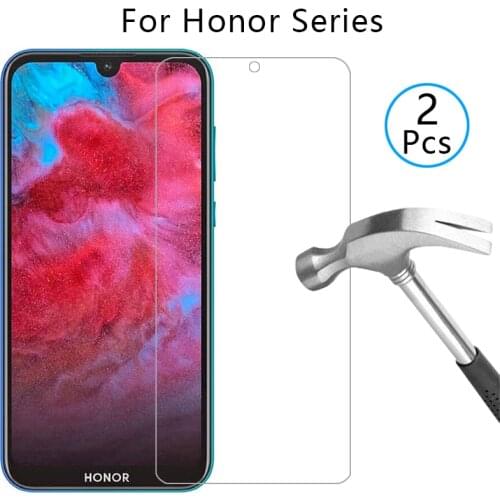 2pcs tempered glass for honor 8a 8s prime 8x 8c 9a 9x premium pro 9c 9s x10 10 10i 20 lite 20s case cover phone coque bag light