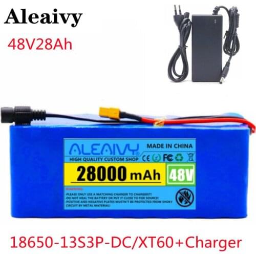 48v 28Ah Lithium Ion Battery 28000mAh 1000w Lithium Ion Battery Pack for 54.6v E-bike Electric Bicycle Scooter with BMS +Charger