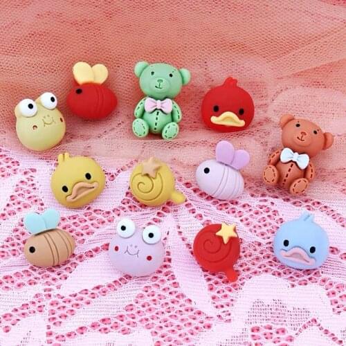 5PCS Cartoon Animal Flower Buttons Hand-sewn Childrens Clothing Buckle Bag Hat Shirt Decoration Accessories Wholesale