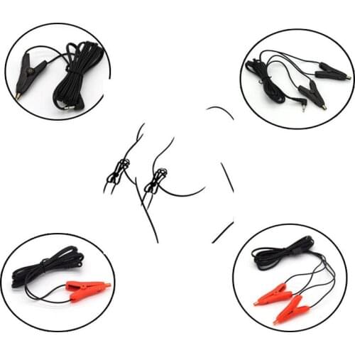 Medical Electric Shock Accessory Nipple Clamps ,Body Nipple Massager Clips Breast Massager Electro Shock Sex Toys For Women