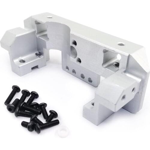 Aluminum Alloy Black/Silver Front Servo Stand Bumper Mount for 1/10 RC Crawler TRX-4 TRX4