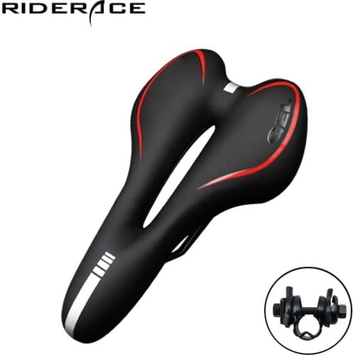 Hollow Bicycle Saddle Shock Absorbing Breathable Soft PU Leather Thick Pad Mtb Road Cycling Mountain Bike Seat Bicycle Cushion