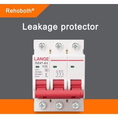 3P MCB Type C Mini Circuit breaker 32A 63A Surge Protector Voltage Protector