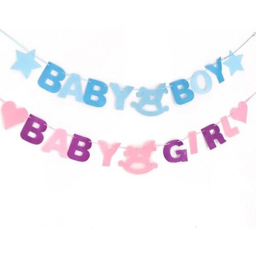 Baby Shower Baby Boy Girl Felt Banner Party Decoration Bunting Party Favor Party Supplies Birthday Party Decorations Kids