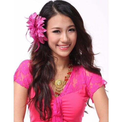 Tribal belly dance accessories india headdress belly dancing Head flower corsage women indian dance jewelry headdress Brooch
