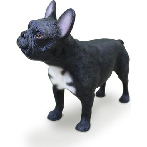 Simulation Battle Model French Bulldog Decoration Cattle Crafts Figurines Miniatures Murals Decoration Crafts Ornaments Gift